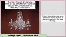 Best Crystorama 4476-CH-CL-SAQ MARIA THERESA 5 LIGHT SPECTRA CRYSTAL CHROME CHANDELIER