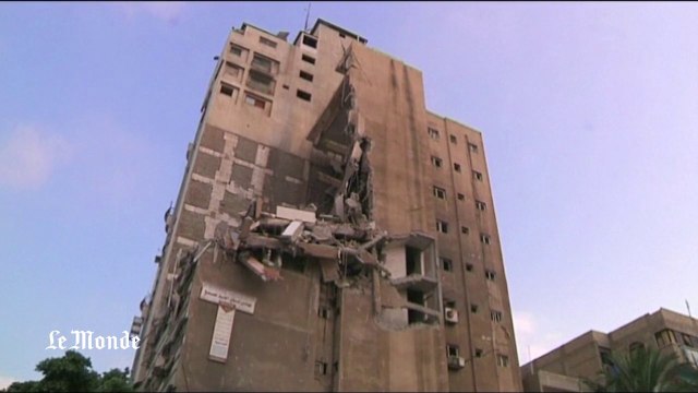 En images : dans les rues devastées de Gaza après une nuit de bombardements
