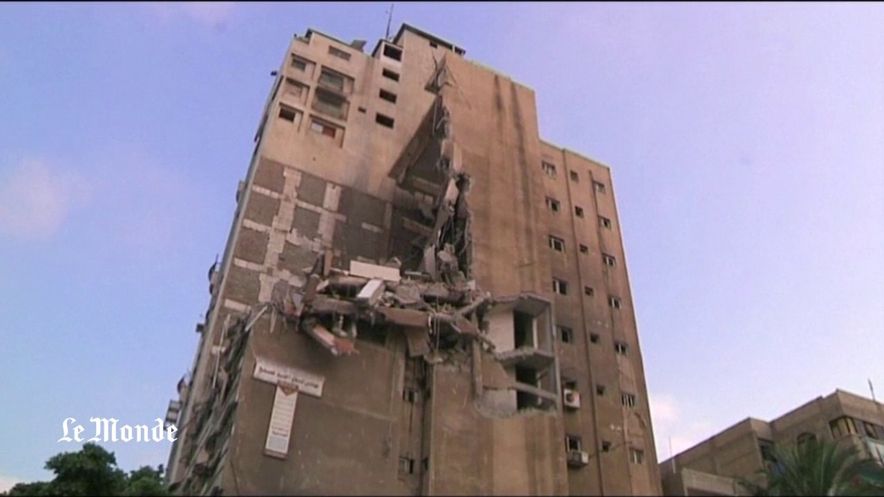 En images : dans les rues devastées de Gaza après une nuit de bombardements