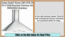 Efficient Broan 290 CFM 35 7/16 In Wall-Mounted Chimney Hood RM503604 Stainless