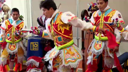Paléo 2014 - Les danseurs de Yawar Chicchi à la conférence de presse d'ouverture