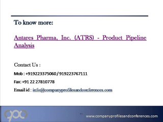 Antares Pharma, Inc. - Product Pipeline Analysis