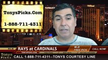 MLB Pick St Louis Cardinals vs. Tampa Bay Rays Odds Prediction Preview 7-23-2014