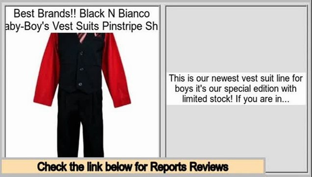 Find Cheap Black N Bianco Baby-Boy's Vest Suits Pinstripe Shirt