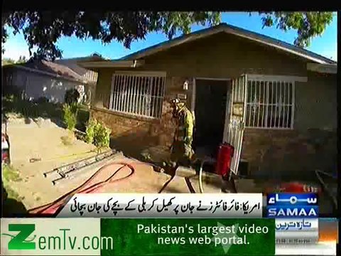 Fire-fighters Put their Life on the Line to save a Kitten in USA