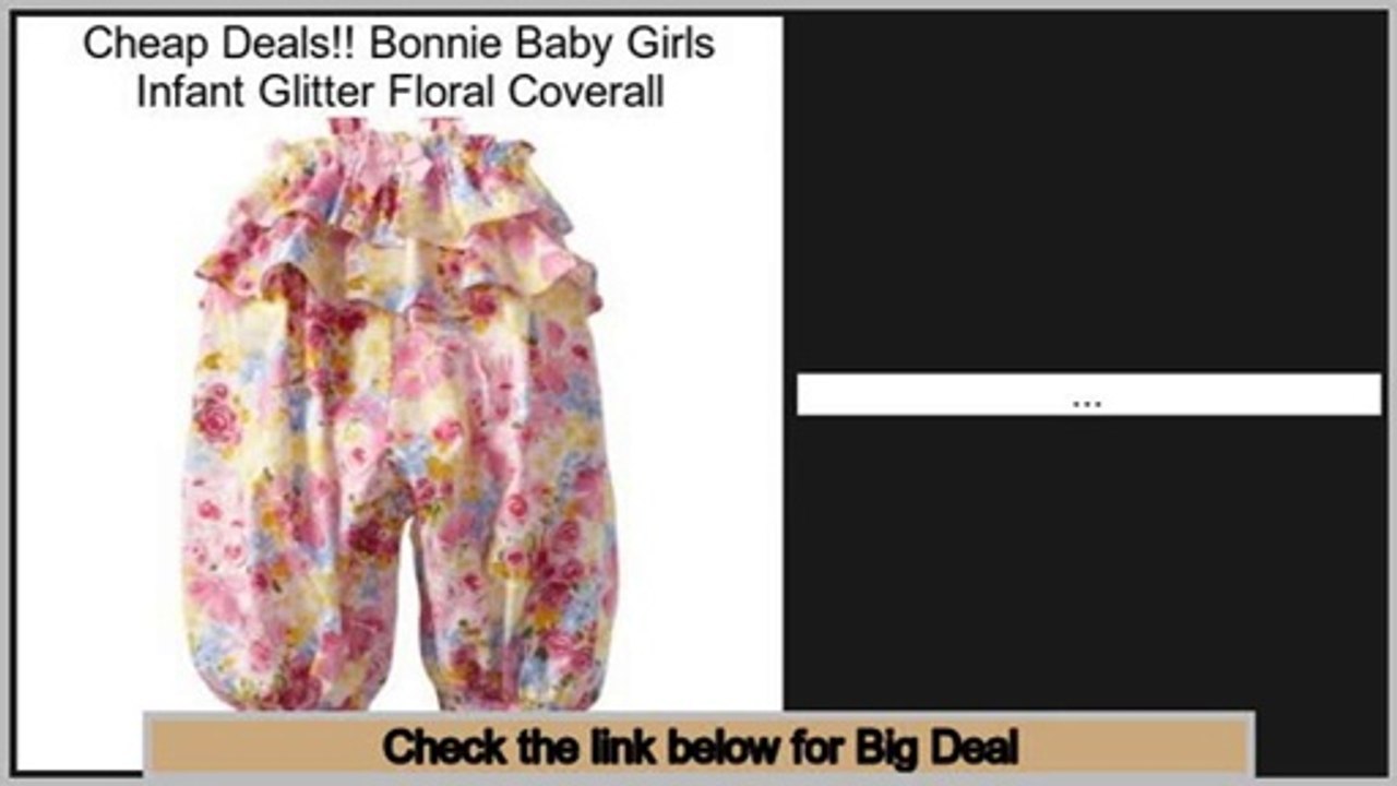 Best Brands Bonnie Baby Girls Infant Glitter Floral Coverall