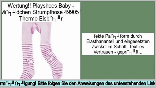 Holen Sie sich g�nstige Playshoes Baby - M�dchen Strumpfhose 499051 Thermo Eisb�r
