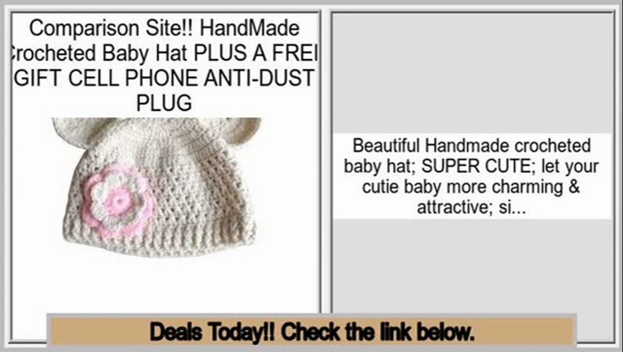Best Price HandMade Crocheted Baby Hat PLUS A FREE GIFT CELL PHONE ANTI-DUST PLUG