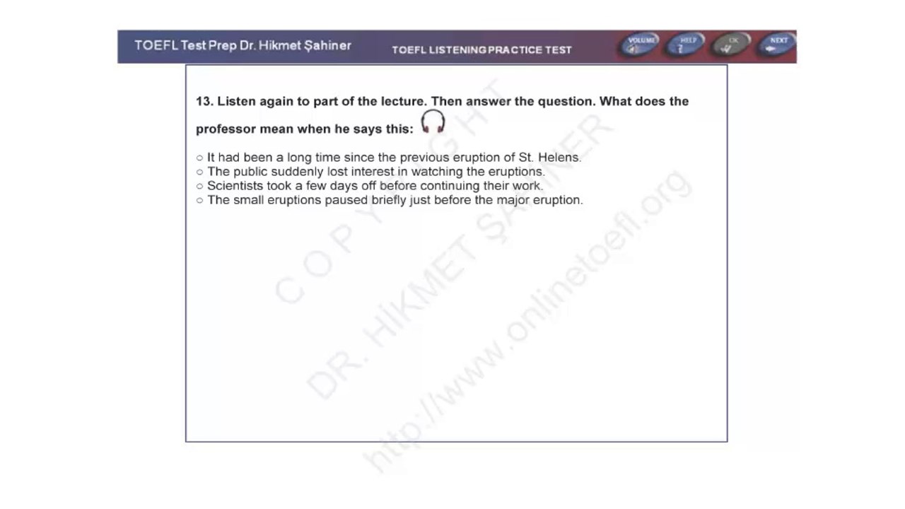 toefl ibt sınavı listening test soruları toefl ibt sınavı kursu online istanbul listening test 2