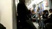 So crazy guitarist performing in the subway has a serious brain issue. NUTS!!!!!