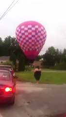 Montgolfière coincée dans des ligne électrique HT! Dangereux!
