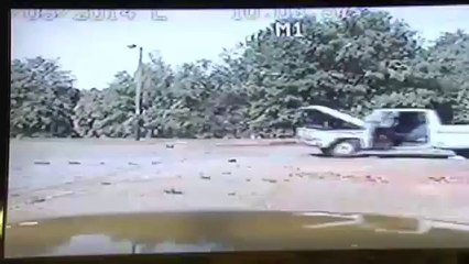Dashcam Shows Cop Stopping Runaway Truck