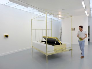 GOLDSTEEN Metal Manufacturing & Design producing a brass four poster bed for "Real Fake Gold"