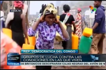 Jóvenes congoleños procuran que sus hermanos y padres no mueran de sed