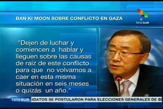Condena Ban Ki-Moon misiles contra territorio israelí