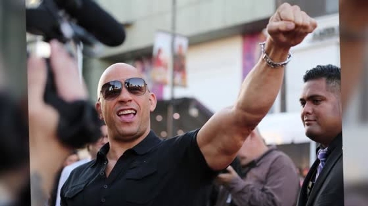 Vin Diesel albert bei der Guardians Of The Galaxy Premiere herum