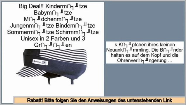 Hot Deals Kinderm�tze Babym�tze M�dchenm�tze Jungenm�tze Bindem�tze Sommerm�tze Schirmm�tze Unisex in 2 Farben und 3 Gr��en