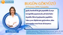 ASLAN Burcu, GÜNLÜK Astroloji Yorumu,23 TEMMUZ 2014, Astrolog DEMET BALTACI Bilinç Okulu