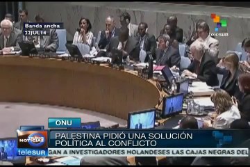 Palestina pide solución a conflicto con Israel para frenar violencia
