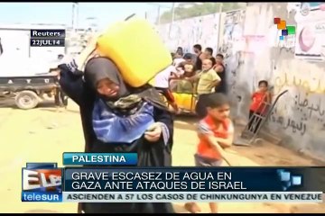 Escasez de agua en Gaza se agrava por bombardeos israelíes