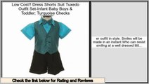 Buy Reviews Dress Shorts Suit Tuxedo Outfit Set-Infant Baby Boys & Toddler; Turquoise Checks