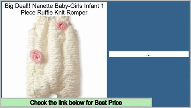 Best Deals Nanette Baby-Girls Infant 1 Piece Ruffle Knit Romper