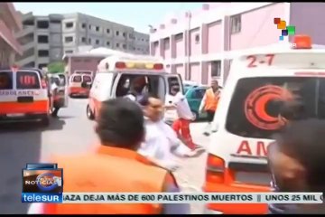 Arremetida israelí deja 100 mil desplazados hasta el momento en Gaza