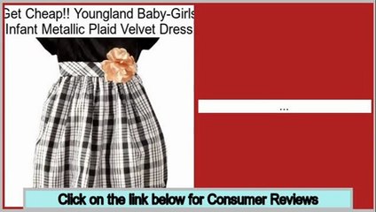 Last Minute Youngland Baby-Girls Infant Metallic Plaid Velvet Dress