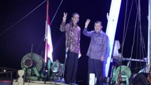 Novo presidente da Indonésia faz discurso da vitória em barco