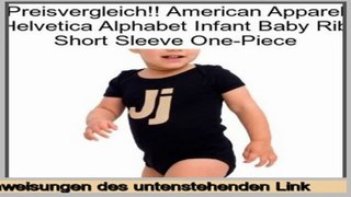 Schn�ppchen American Apparel Helvetica Alphabet Infant Baby Rib Short Sleeve One-Piece