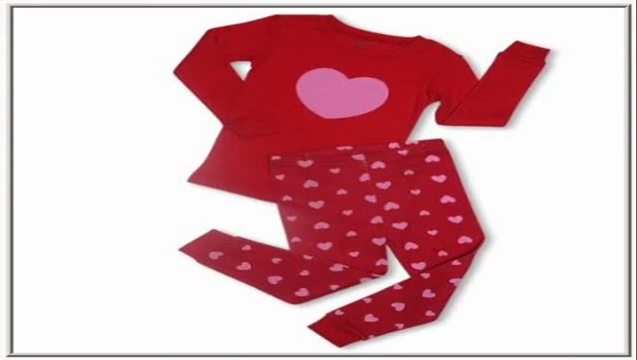 Better Price Leveret 'Hearts' 2 Piece Pajama Set 100% Cotton (Size 6M-5T)