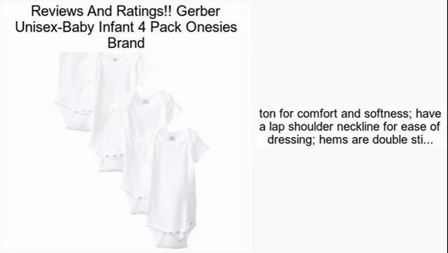 Best Gerber Unisex-Baby Infant 4 Pack Onesies Brand