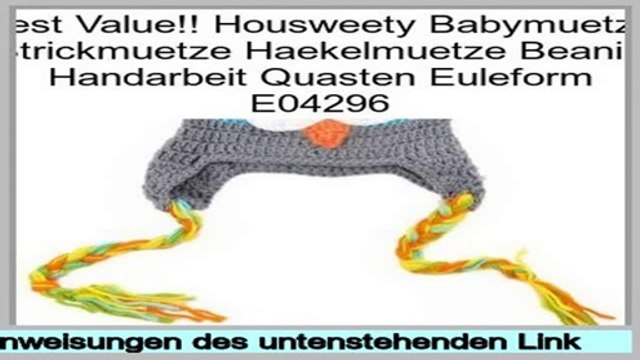 Beste Bewertungen Housweety Babymuetze Strickmuetze Haekelmuetze Beanie Handarbeit Quasten Euleform E04296