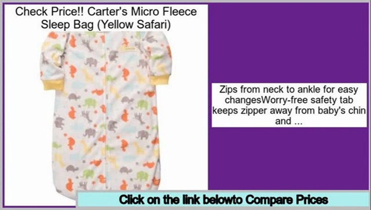 Prices Shopping Carter's Micro Fleece Sleep Bag (Yellow Safari)