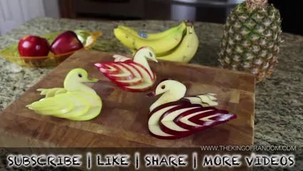 How to Make an Edible Apple Swan!
