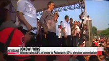 Jokowi named Indonesia's next president with 53 percent of votes