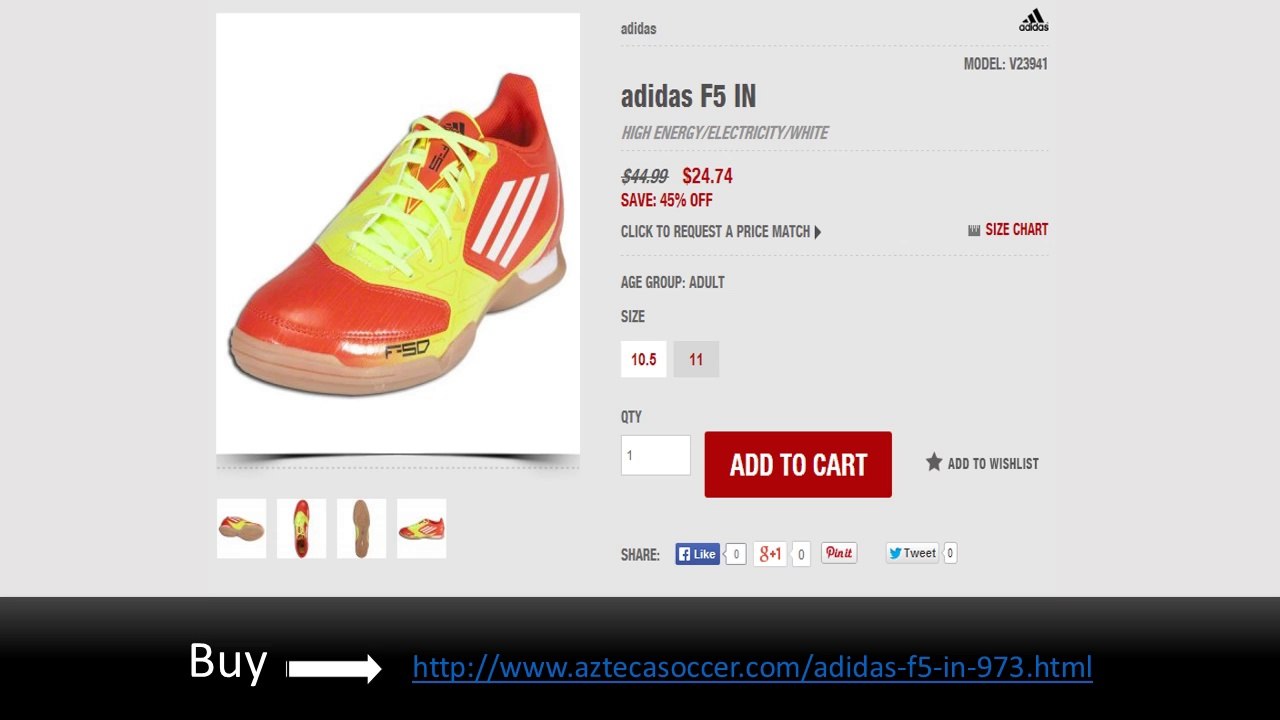 Adidas Indoor Soccer Shoes