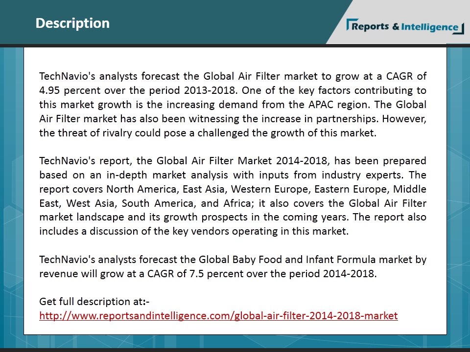 Global Air Filter Market 2014-2018