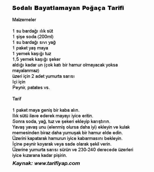 Sodalı Bayatlamayan Poğaça Tarifi