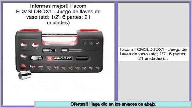 ofertas Facom FCMSLDBOX1 - Juego de llaves de vaso (std; 1/2'; 6 partes; 21 unidades)