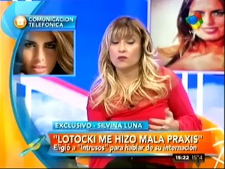 silvina luna habla de su internacion