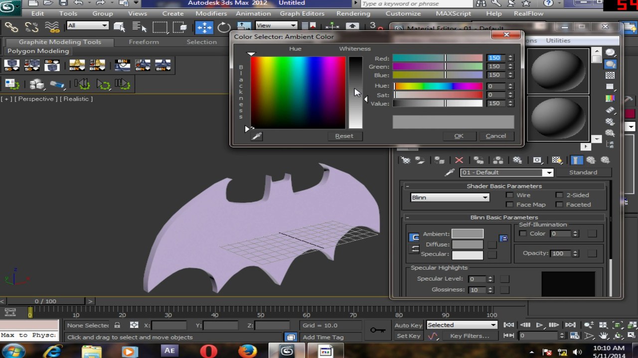 How to create batman logo 3d max tutorial - video Dailymotion