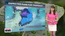 Nationwide showers forecast for Thursday