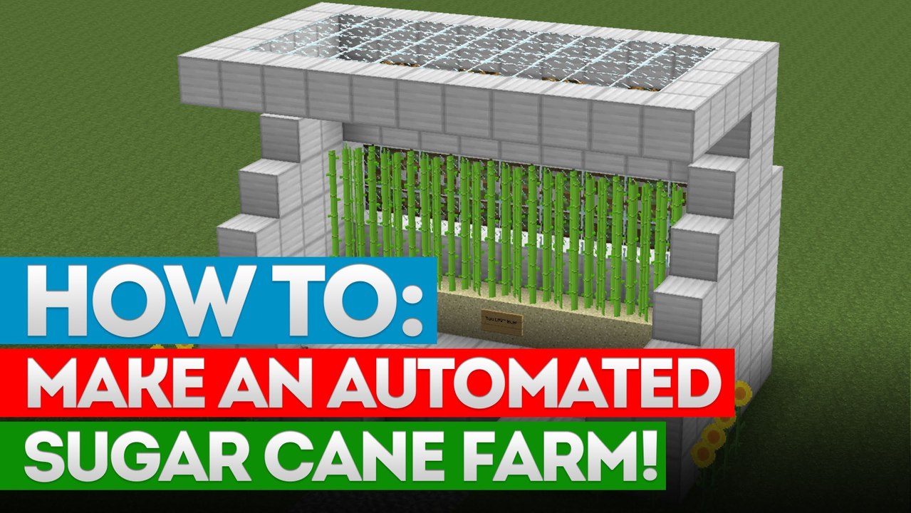 Minecraft: How To Make An Automated Sugar Cane Farm!