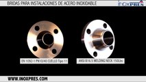 Bridas de acero inoxidable para instalaciones de tuberías.