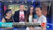 Angy, Melody y Jorge Cadaval jurado de “Pequeños Gigantes”, conducido por Jesús Vázquez en AR.