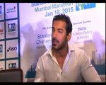 John Abraham in Mumbai Marathon