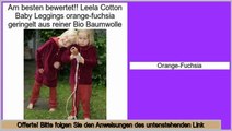 Die besten Angebote Leela Cotton Baby Leggings orange-fuchsia geringelt aus reiner Bio Baumwolle