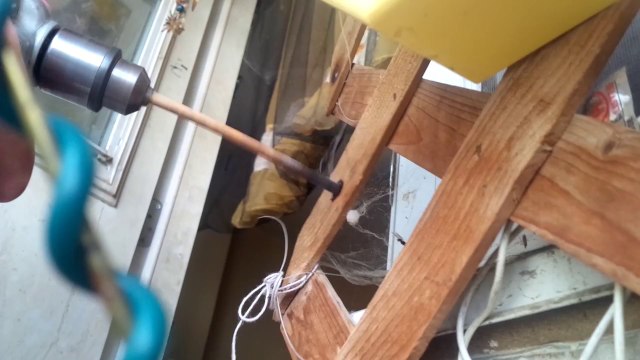 Can a chopstick drill through a thin piece of wood? Watch and see!