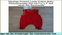 Berichte Bewertungen Leela Cotton Baby Nickystrampler Rot mit Fu� aus reiner Bio Baumwolle
